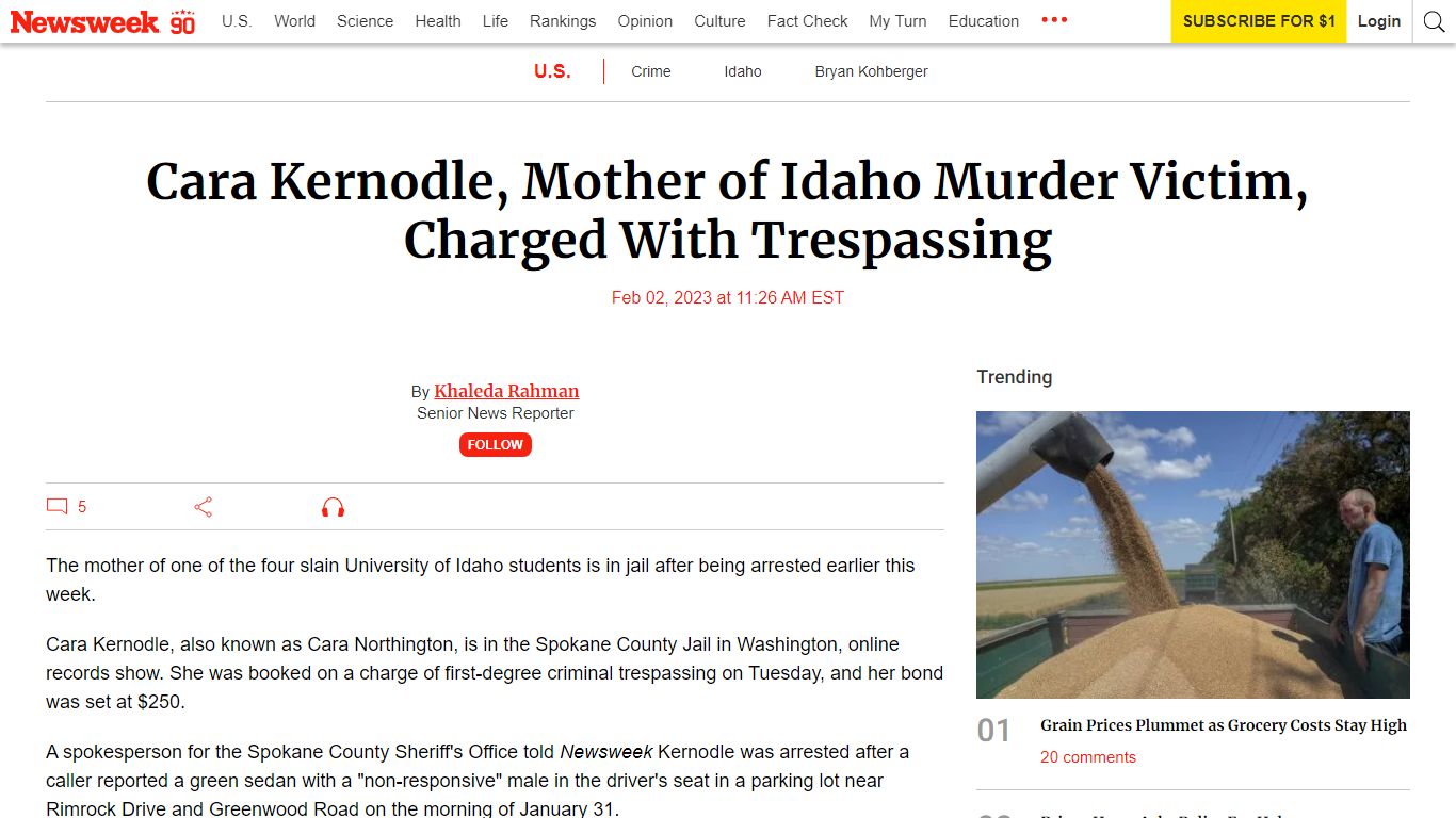 Cara Kernodle, Mother of Idaho Murder Victim, Charged With ... - Newsweek