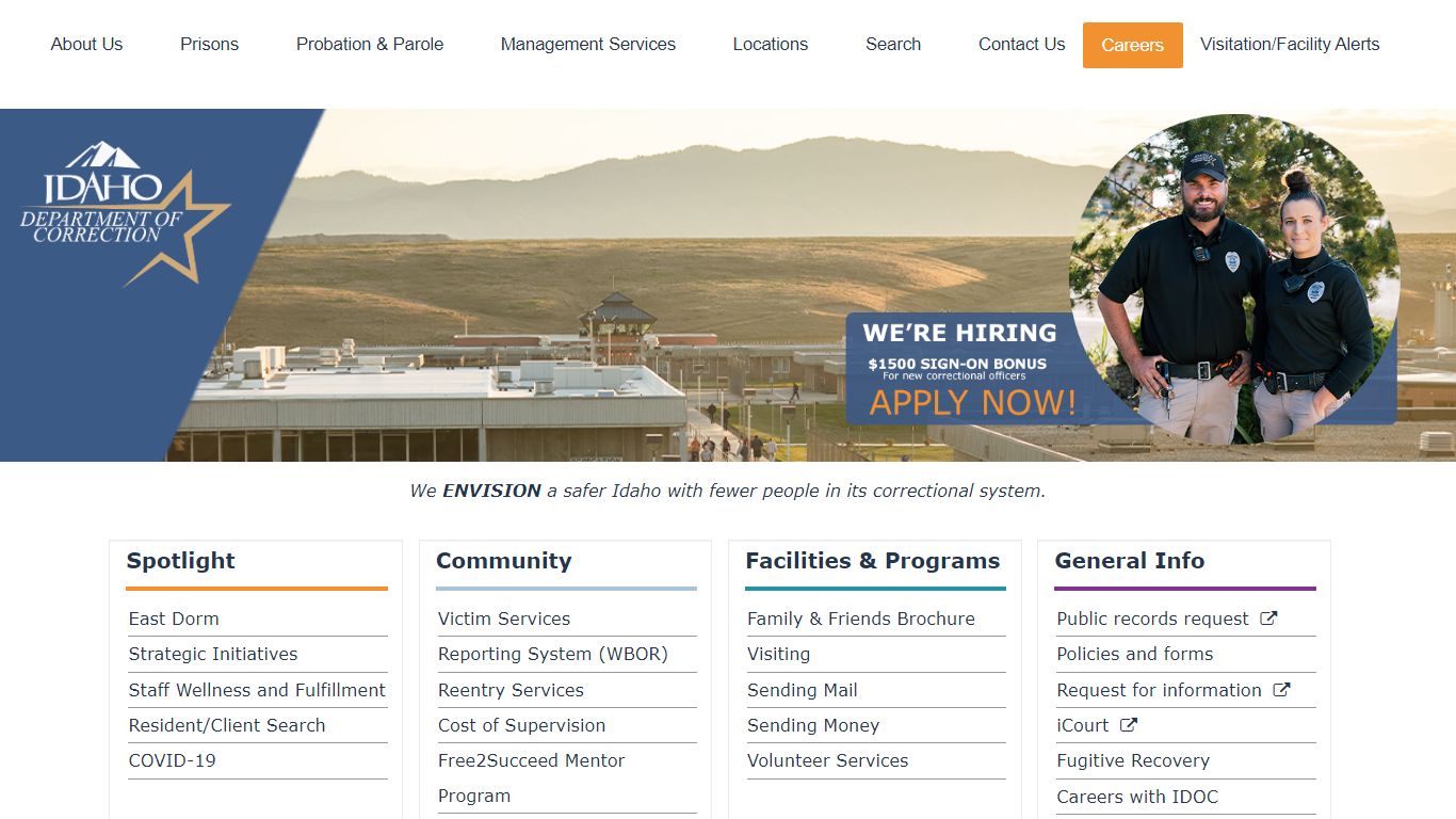 Resident/Client Search Results | Idaho Department of Correction